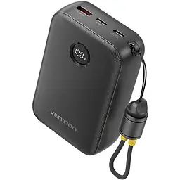 Універсальна мобільна батарея Vention 20000mAh 22,5W Fast Charging, USB-A, 2xUSB-C Чорний