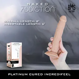 Фалоімітатор Addiction 8″ Rotating Thrusting Dong Vanilla з ротацією та пульсацією Naked - мініатюра 16