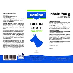 Вітаміни Canina Biotin Forte Tabletten для шерсти собак 700 г 210 таблеток - мініатюра 2