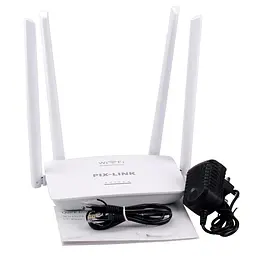 Маршрутизатор Pix-Link X300S2 300Мбіт/с 2.4ГГц Білий (BNSWSW020403W 5504) - мініатюра 4