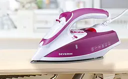 Праска Severin BA 3243, 2400 Вт, керамічна підошва, паровий удар 70 г/хв, вертикальне відпарювання 1 шт. малиновий (28110-IS) - мініатюра 6