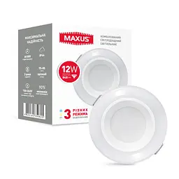 Розумний світильник MAXUS 3-step 12W (змінні яскравість і колір) круг - мініатюра 1