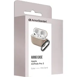 Чохол ArmorStandart Hang Case для Apple AirPods Pro 3 Pink Sand (ARM88314) [149503] - мініатюра 3