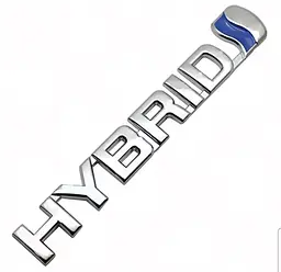 Емблема напис Hibrid скотч 3М 185 x 23 мм металева Польща