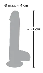 Вібратор Medical Silicone Thrusting, 21 см (тілесний) - мініатюра 8