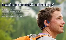 Кісткові навушники для плавання з памʼятю 32 ГБ ESON X23 з MP3 плеєром, Bluetooth 5.3 сині - мініатюра 12