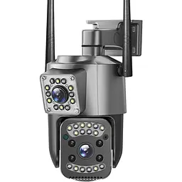 IP камера відеоспостереження RIAS SC03-4G Wi-Fi 2 об'єктива 4MP+4MP вулична з віддаленим доступом