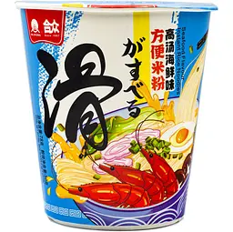 Рисова вермішель швидкого приготування зі смаком морепродуктів у стакані Hezhong 78г