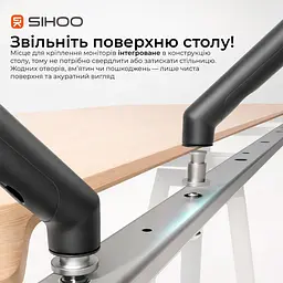 Геймерський стіл Sihoo D07 1.6m Maple/White (D07B-102/D07J-102-AB) - мініатюра 11