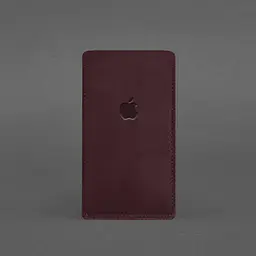 Шкіряний чохол для iPhone 11 Бордовий Crazy Horse - мініатюра 4