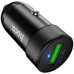 Автомобільний зарядний пристрій Hoco Z32 1USB QC3.0 Black 4A - мініатюра 3
