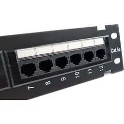 Патч-панель настінна 12 портів 5e UTP Eserver (WT-2180-Dual) - мініатюра 4