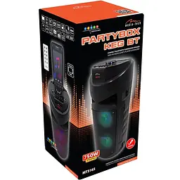 Акустична система 1.0 Media-Tech 30W, Bluetooth/FM/AUX/SD/USB/КАРАОКЕ/LED чорна (MT3165) - мініатюра 3