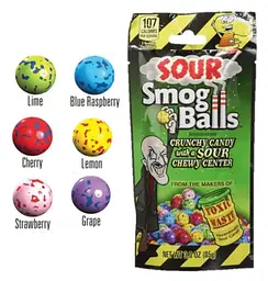 Кислі цукерки Toxic Waste Sour Smog Balls 85г - мініатюра 4
