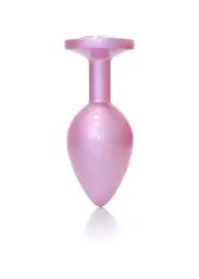 Анальна пробка - Jewellery Pearl Pink Plug Clear M - мініатюра 5