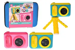 Детский цифровой фотоаппарат аккумуляторный Hello Kids Camera Cute Fun EC888-3C, 2 цвета, в коробке р.21х6х16,5 см