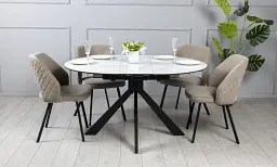Стіл Prestol Асті розкладний 1100/1400х1100х750 білий - мініатюра 10