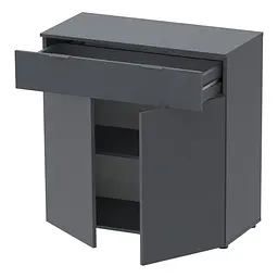 Комод Doros Рон 2 2 фасади 1 шухляда Графіт 80х38х100 (41516004) - мініатюра 4
