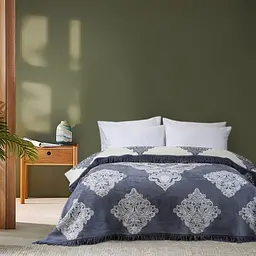 Плед Lotus Home Floud 220х200 см сіро-синій (svt-2000022295888)