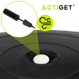 М'яч для фітнесу (фітбол) Actiget 75 см з насосом ACT0146 Black - мініатюра 3