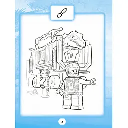 Книга LEGO Jurassic World Розважайся та малюй Книжка зі стікерами - мініатюра 3
