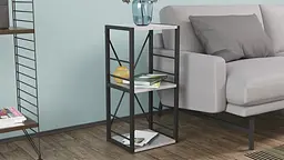 Етажерка 3/34 Ferrum-decor Серії Коннект 73x34x28 чорний ДСП Бетон 16мм (FRD-104291) - мініатюра 3
