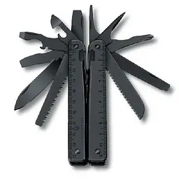 Мультитул Victorinox Swisstool BS 115мм,29функ,чорн.лезо,чорн+чорн.нейлон.чохол - мініатюра 2