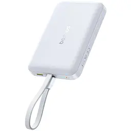 Портативний ЗП Power Bank Baseus EnerFill FM11 30W з БЗП with cable 10000mAh (E00289) Moon White - мініатюра 2