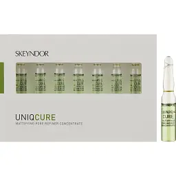 Матувальний концентрат для обличчя Skeyndor UniqCure Mattifying Pore Refiner для звуження пор 7 шт х 2 мл