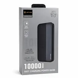 Зовнішній акумулятор PowerBank Lenyes PX163 10000 мА·год Li-ion два USB-виходи 136х68х15.6 мм - мініатюра 4