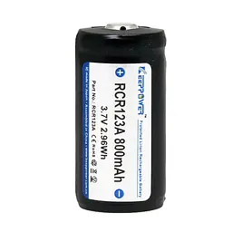 Акумулятор Keeppower 123 (RCR123A) 800 mAh 3.7V (з захистом) - мініатюра 2