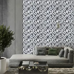 Декоративна панель Sticker Wall ПВХ 960х480х4мм Чорно-біла мозаїка SW-00001432 - мініатюра 6