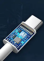 Кабель для швидкого заряджання та передачі даних Digital USB - Type-C 10A 2 м White - мініатюра 5