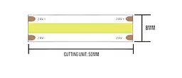 LED стрічка OLEDIM PS-COB-480-IP20-9.6W-6500К-24V - мініатюра 2