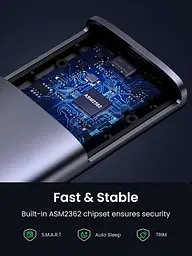 Зовнішня кишеня Ugreen CM767 USB 3.2 Gen 2 M.2 NVMe 10 Гбіт/с Сіра - мініатюра 5