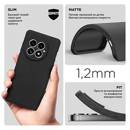 Чехол-накладка для смартфона OnePlus 13 противоударный, силиконовый, термополиуретановый (ТПУ), с защитой камеры и корпуса, черный, защита всего корпуса, ArmorStandart (ARM83508) - мініатюра 3