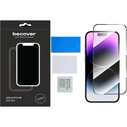 Захисне скло BeCover для Apple iPhone 15 Pro Black (710593) - мініатюра 2