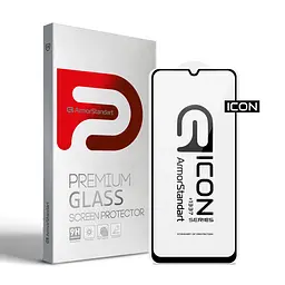 Захисне скло для Xiaomi Poco C40, Icon, 2.5D загартоване скло, повне проклеювання, глянсове, удароміцне, з олеофобним покриттям, сумісне з чохлами, міцність 9H, проста установка, ArmorStandart (ARM62078)