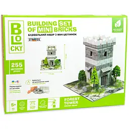 Будівельний набір з міні-цеглинок Strateg Blocky Лісова Вежа 256 ел. (31019)