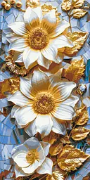 Картина за номерами Шляхетні квіти. З фарбами металік 40x80 см Origami LW 5103