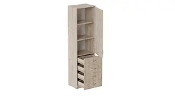 Пенал Анжело Ferrum-decor на 3 полиці з дверима та 4 ящиками 1900x500x380 ДСП Дуб Сан-Марино 16 мм (FRD-104966) - мініатюра 2