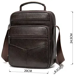 Мессенджер кожаный 14991 Vintage коричневый - миниатюра 7
