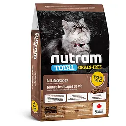 Корм холістик Nutram Total GF Turkey & Chiken Cat 20 кг з індичкою та куркою для дорослих котів