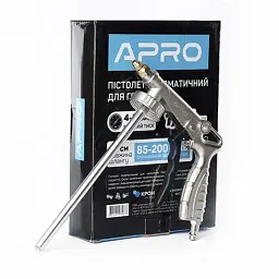 Пневмопістолет для гравітекса Apro 1/4" 4-6 бар з гнучкою насадкою 30412 - мініатюра 2