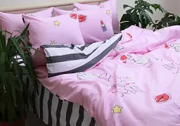 Комплект постільної білизни з компаньйоном TAG Tekstil S416 King Size (Євро maxi) - мініатюра 3