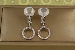Сережки кліпси Xuping Jewelry обруч 2,9 см сріблясті