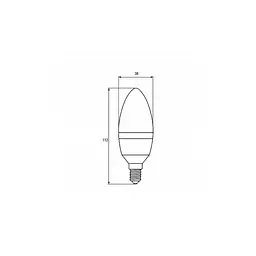 Лампочка EUROELECTRIC LED CL 6W E14 4000K 220V (LED-CL-06144(EE)) - мініатюра 3
