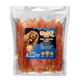 Ласощі для собак UniQ PETS М'які курячі смужки 500 г