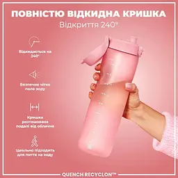Пляшка для води ION8 1000 мл (ЕКО пляшка) BPA Free Rose Quartz (I8RF1000ROS) - мініатюра 4