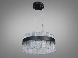 Люстра стельова LED Diasha 817/400PB, 90W, 4950 лм, чорний, кришталева, для коридору, вітальні, спальні, кухні, офісу - мініатюра 4